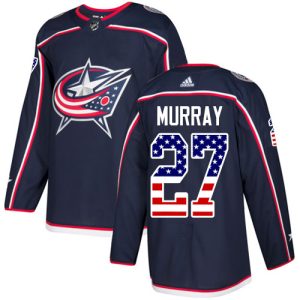 Gorgeous Adidas Blue Jackets #27 Ryan Murray Navy Blue Home Authentic USA Flag Stitched NHL Jersey for ultimate sports enthusiasts