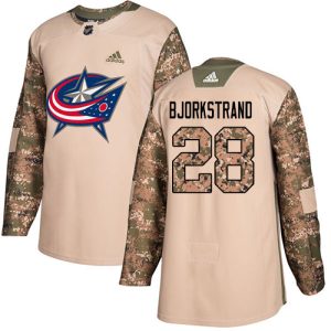 Amazing Adidas Blue Jackets #28 Oliver Bjorkstrand Camo Authentic 2017 Veterans Day Stitched NHL Jersey to stand out at the arena