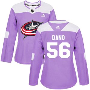 Impressive Adidas Blue Jackets #56 Marko Dano Purple Authentic Fights Cancer Women's Stitched NHL Jersey to complete your fan gear collection