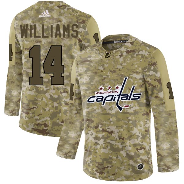 Stunning Adidas Capitals #14 Justin Williams Camo Authentic Stitched NHL Jersey for die - hard hockey fans