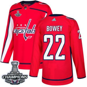 Stylish Adidas Capitals #22 Madison Bowey Red Home Authentic Stanley Cup Final Champions Stitched NHL Jersey for die - hard hockey fans