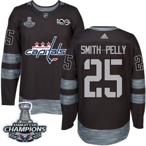 Sleek Adidas Capitals #25 Devante Smith Pelly Black 1917 2017 100th Anniversary Stanley Cup Final Champions Stitched NHL Jersey to stand out at the arena