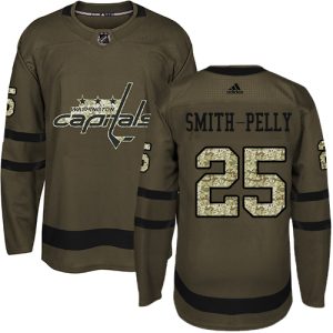 Fantastic Adidas Capitals #25 Devante Smith Pelly Green Salute to Service Stitched NHL Jersey for ultimate sports enthusiasts