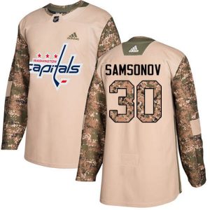 Sleek Adidas Capitals #30 Ilya Samsonov Camo Authentic 2017 Veterans Day Stitched Youth NHL Jersey to show your team spirit