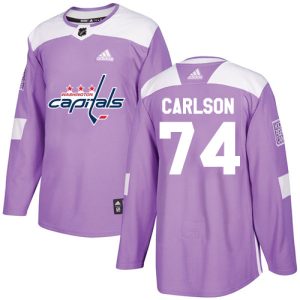 Amazing Adidas Capitals #74 John Carlson Purple Authentic Fights Cancer Stitched Youth NHL Jersey perfect for game days
