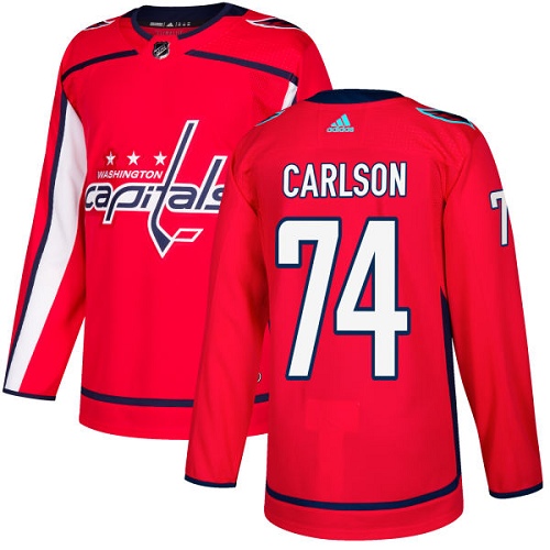 Impressive Adidas Capitals #74 John Carlson Red Home Authentic Stitched Youth NHL Jersey to show your team spirit