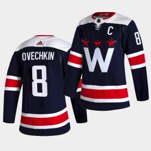 Stunning Adidas Capitals #8 Alexander Ovechkin Men's 2021 22 Alternate Authentic NHL Jersey Black a must - have for collectors