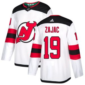 Impressive Adidas Devils #19 Travis Zajac White Road Authentic Stitched Youth NHL Jersey to show your team spirit