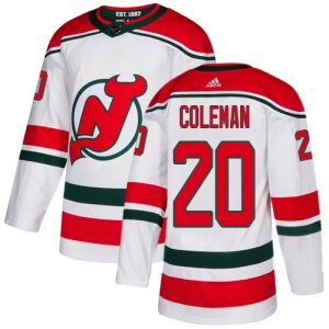Gorgeous Adidas Devils #20 Blake Coleman White Alternate Authentic Stitched NHL Jersey a must - have for collectors