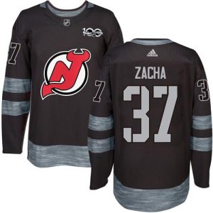 Impressive Adidas Devils #37 Pavel Zacha Black 1917 2017 100th Anniversary Stitched NHL Jersey perfect for game days