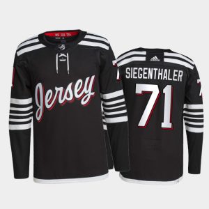 Fantastic Adidas Devils #71 Jonas Siegenthaler Men's 2021 22 Alternate Authentic NHL Jersey Black a must - have for collectors