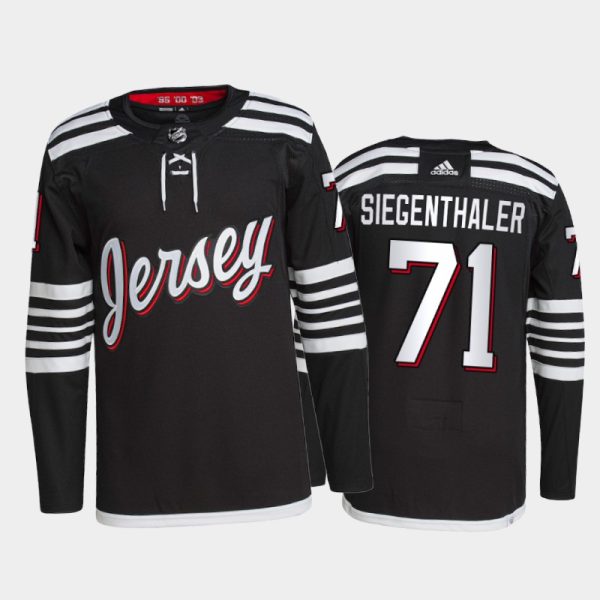 Fantastic Adidas Devils #71 Jonas Siegenthaler Men's 2021 22 Alternate Authentic NHL Jersey Black a must - have for collectors