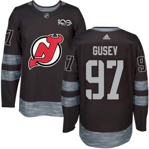 Impressive Adidas Devils #97 Nikita Gusev Black 1917 2017 100th Anniversary Stitched NHL Jersey for die - hard hockey fans