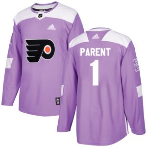 Fantastic Adidas Flyers #1 Bernie Parent Purple Authentic Fights Cancer Stitched Youth NHL Jersey for ultimate sports enthusiasts
