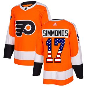 Stylish Adidas Flyers #17 Wayne Simmonds Orange Home Authentic USA Flag Stitched Youth NHL Jersey for ultimate sports enthusiasts