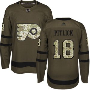 Stunning Adidas Flyers #18 Tyler Pitlick Green Salute to Service Stitched NHL Jersey to show your team spirit
