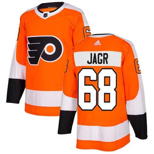 Stylish Adidas Flyers #68 Jaromir Jagr Orange Home Authentic Stitched NHL Jersey perfect for game days