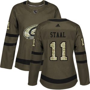 Fantastic Adidas Hurricanes #11 Jordan Staal Green Salute to Service Women's Stitched NHL Jersey a must - have for collectors