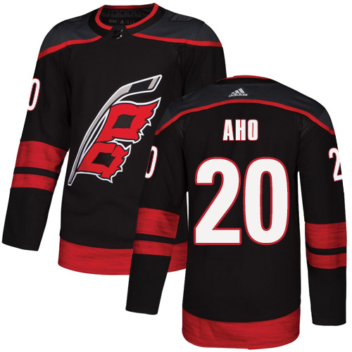 Stylish Adidas Hurricanes #20 Sebastian Aho Black Alternate Authentic Stitched NHL Jersey to complete your fan gear collection
