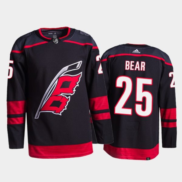 Stylish Adidas Hurricanes #25 Ethan Bear Men's 2021 22 Alternate Authentic NHL Jersey Black to complete your fan gear collection