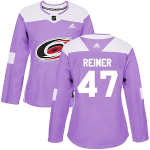 Amazing Adidas Hurricanes #47 James Reimer Purple Authentic Fights Cancer Women's Stitched NHL Jersey a must - have for collectors