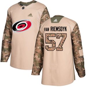 Stylish Adidas Hurricanes #57 Trevor Van Riemsdyk Camo Authentic 2017 Veterans Day Stitched Youth NHL Jersey to complete your fan gear collection
