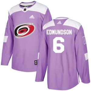 Amazing Adidas Hurricanes #6 Joel Edmundson Purple Authentic Fights Cancer Stitched NHL Jersey a must - have for collectors
