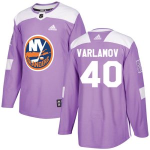 Amazing Adidas Islanders #40 Semyon Varlamov Purple Authentic Fights Cancer Stitched NHL Jersey for die - hard hockey fans