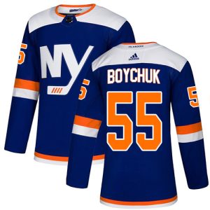 Gorgeous Adidas Islanders #55 Johnny Boychuk Blue Authentic Alternate Stitched NHL Jersey to show your team spirit