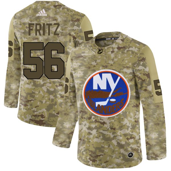 Stunning Adidas Islanders #56 Tanner Fritz Camo Authentic Stitched NHL Jersey perfect for game days