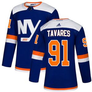 Impressive Adidas Islanders #91 John Tavares Blue Authentic Alternate Stitched NHL Jersey to stand out at the arena