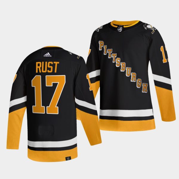 Gorgeous Adidas Penguins #17 Bryan Rust Men's 2021 22 Alternate Authentic NHL Jersey Black a must - have for collectors