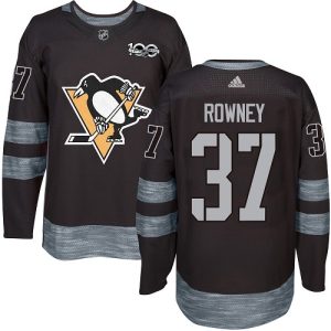 Sleek Adidas Penguins #37 Carter Rowney Black 1917 2017 100th Anniversary Stitched NHL Jersey for die - hard hockey fans