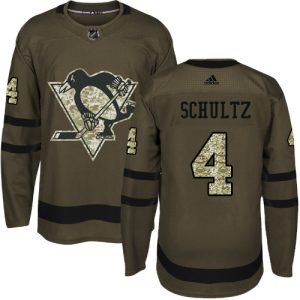 Amazing Adidas Penguins #4 Justin Schultz Green Salute to Service Stitched NHL Jersey to complete your fan gear collection