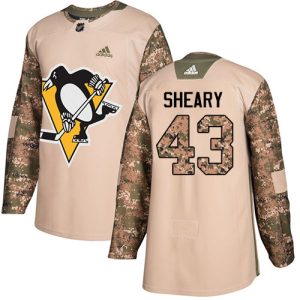 Amazing Adidas Penguins #43 Conor Sheary Camo Authentic 2017 Veterans Day Stitched NHL Jersey a must - have for collectors