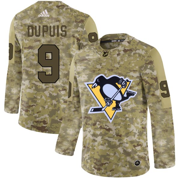 Sleek Adidas Penguins #9 Pascal Dupuis Camo Authentic Stitched NHL Jersey for die - hard hockey fans
