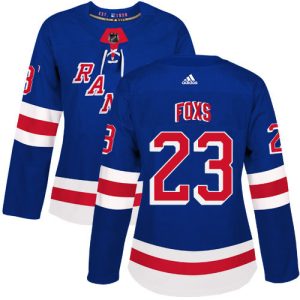 Stylish Adidas Rangers #23 Adam Foxs Royal Blue Home Authentic Women's Stitched NHL Jersey to stand out at the arena