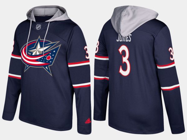Amazing Blue Jackets #3 Seth Jones Navy Name And Number Hoodie for die - hard hockey fans