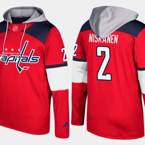 Sleek Capitals #2 Matt Niskanen Red Name And Number Hoodie perfect for game days