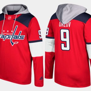Stunning Capitals #9 Dmitry Orlov Red Name And Number Hoodie to show your team spirit