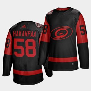 Stunning Carolina Hurricanes #58 Jani Hakanpaa Black Men's 2021 Stadium Series Outdoor Game Jersey perfect for game days