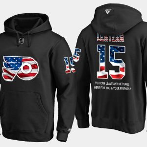 Stylish Flyers #15 Jori Lehtera NHL Banner Wave Usa Flag Black Hoodie to complete your fan gear collection