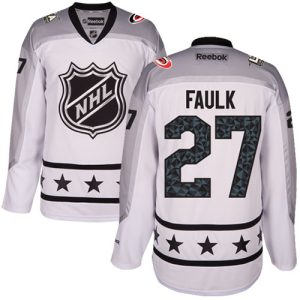 Amazing Hurricanes #27 Justin Faulk White 2017 All Star Metropolitan Division Stitched NHL Jersey to complete your fan gear collection