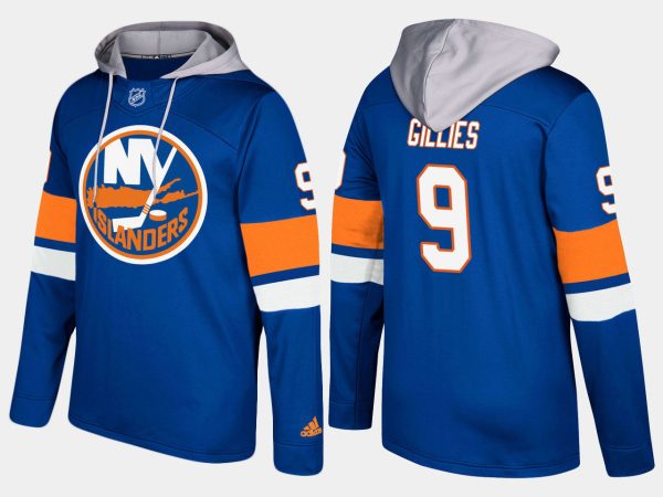 Stylish Islanders #9 Clark Gillies Blue Name And Number Hoodie for ultimate sports enthusiasts