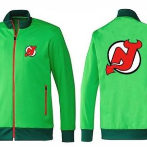 Fantastic NHL New Jersey Devils Zip Jackets Green perfect for game days