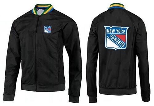 Gorgeous NHL New York Rangers Zip Jackets Black 2 for ultimate sports enthusiasts