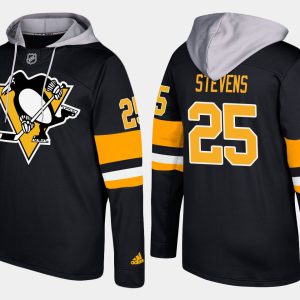 Gorgeous Penguins #25 Kevin Stevens Black Name And Number Hoodie to stand out at the arena