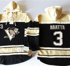 Fantastic Penguins #3 Olli Maatta Black Sawyer Hooded Sweatshirt Stitched NHL Jersey for ultimate sports enthusiasts