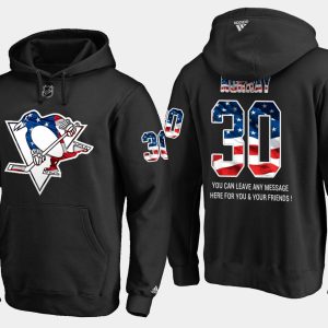 Unique Penguins #30 Matt Murray NHL Banner Wave Usa Flag Black Hoodie a must - have for collectors