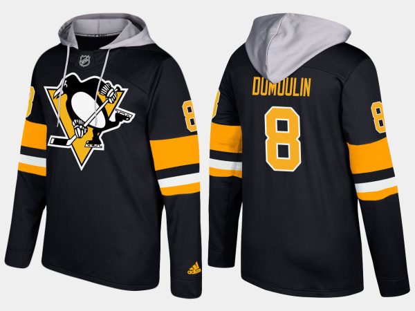 Unique Penguins #8 Brian Dumoulin Black Name And Number Hoodie to complete your fan gear collection